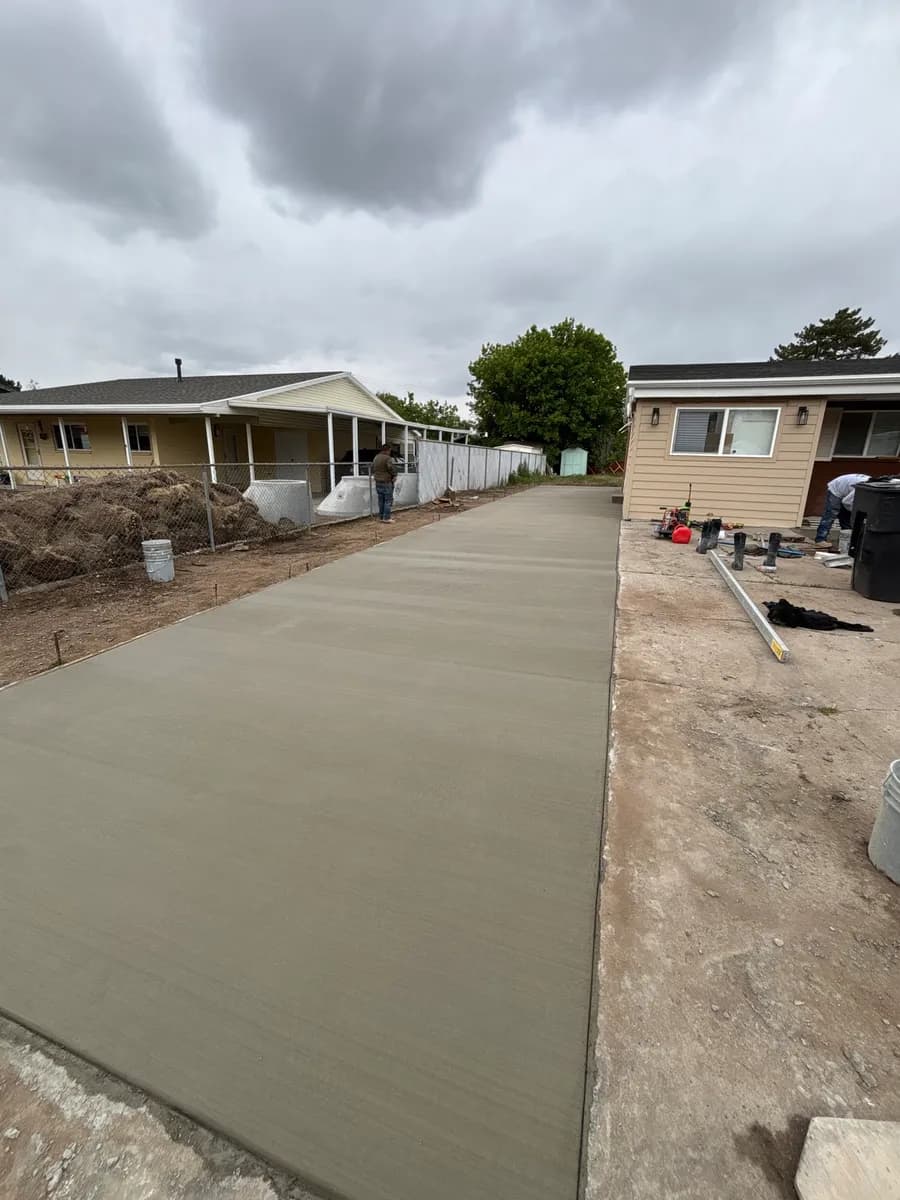 Fresh Concrete Driveway
