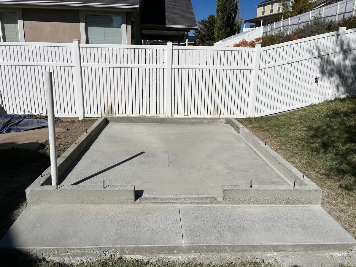 Backyard Pad with Step