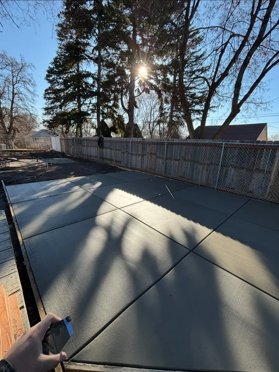 Freshly poured concrete flatwork by MSN Concrete Construction LLC in Ogden, UT
